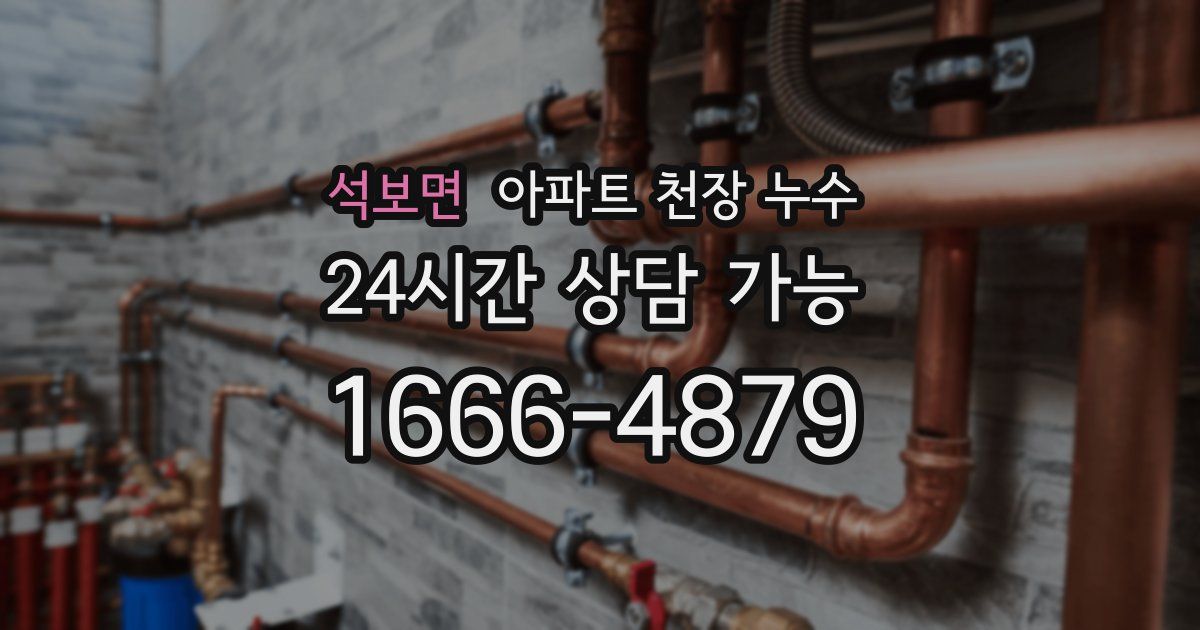 석보면 아파트 천장 누수