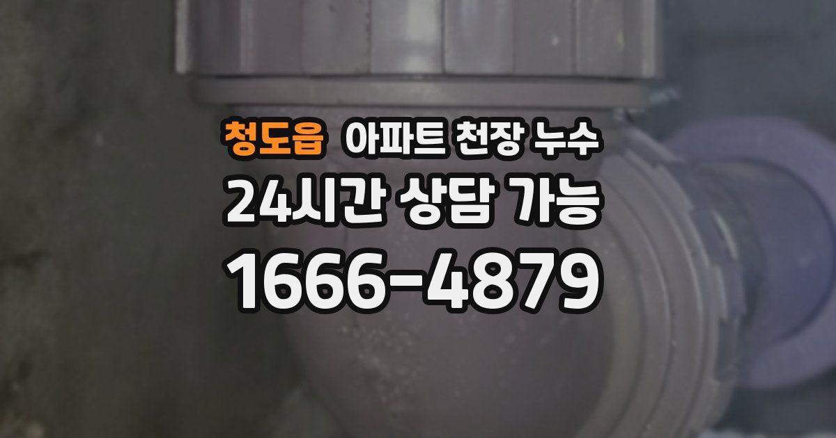 청도읍 아파트 천장 누수