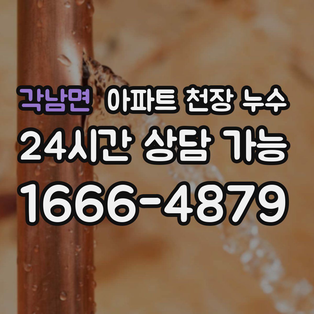 각남면 아파트 천장 누수