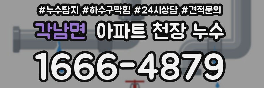 각남면 아파트 천장 누수