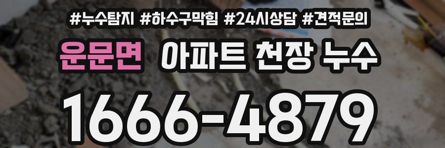 운문면 아파트 천장 누수