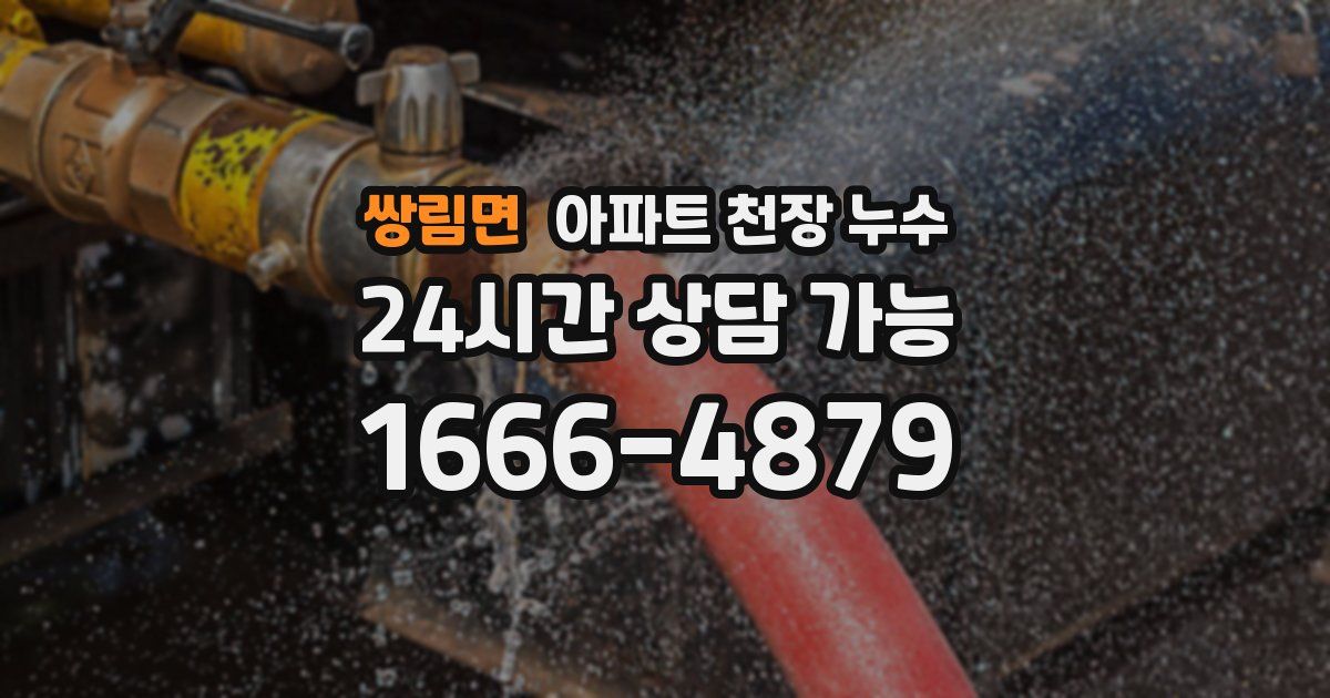 쌍림면 아파트 천장 누수