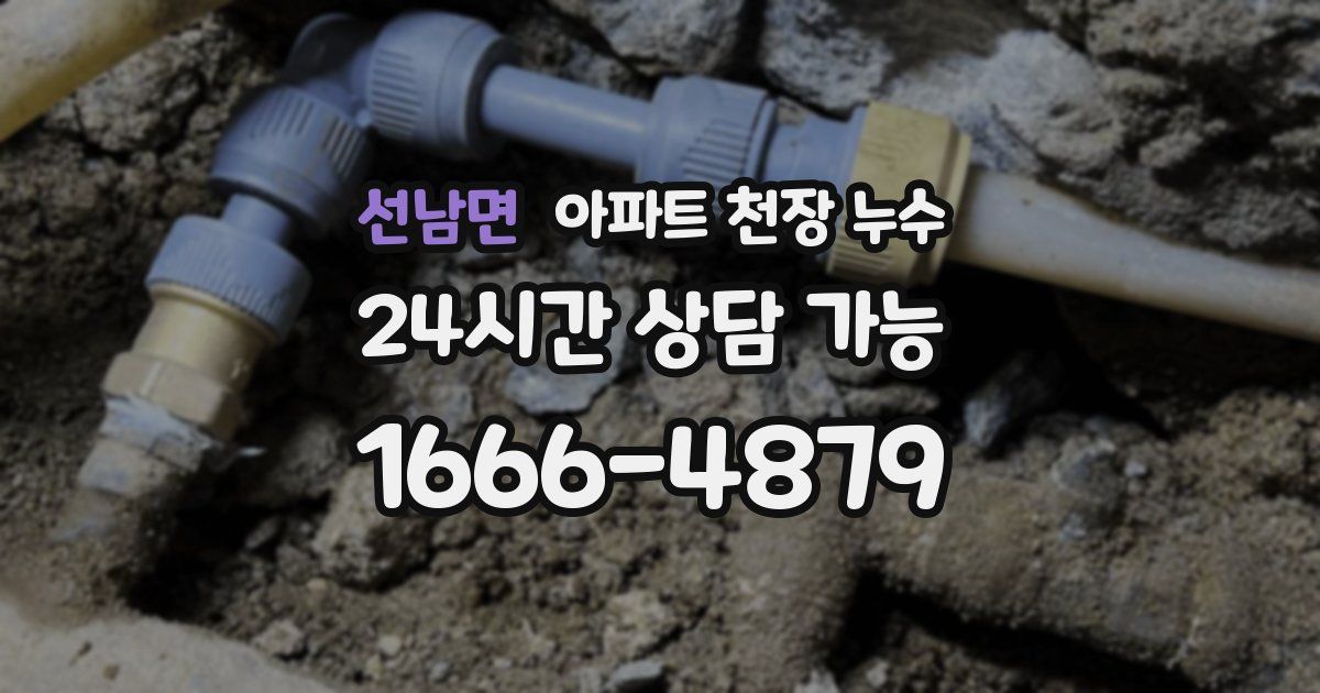 선남면 아파트 천장 누수