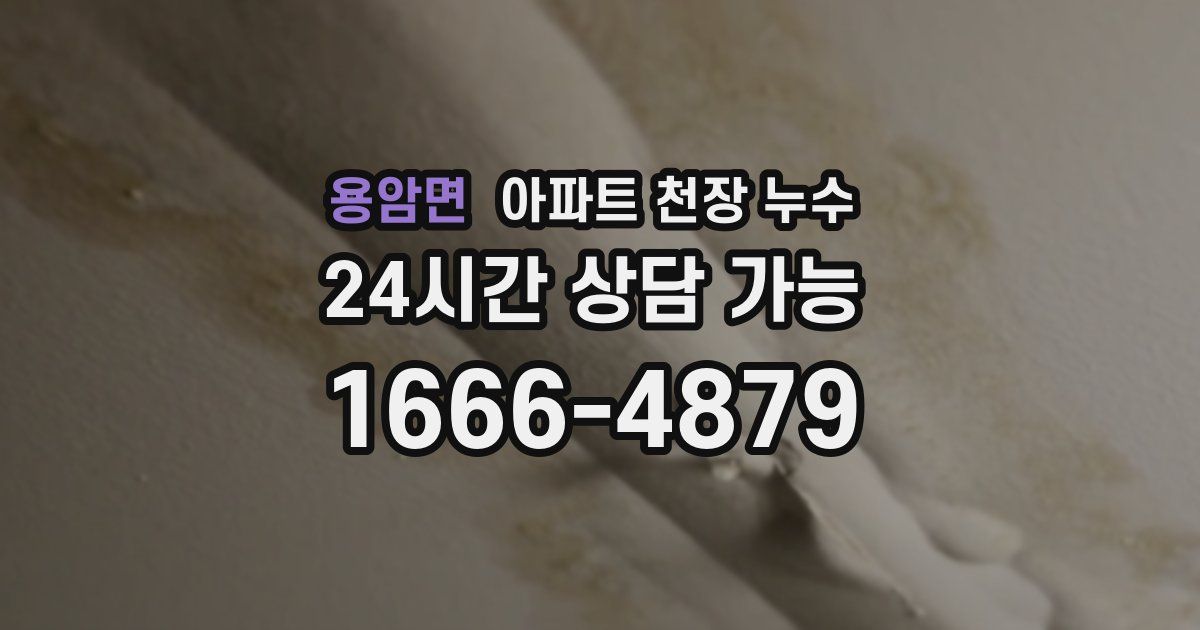 용암면 아파트 천장 누수