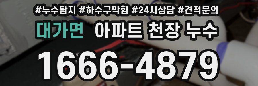 대가면 아파트 천장 누수