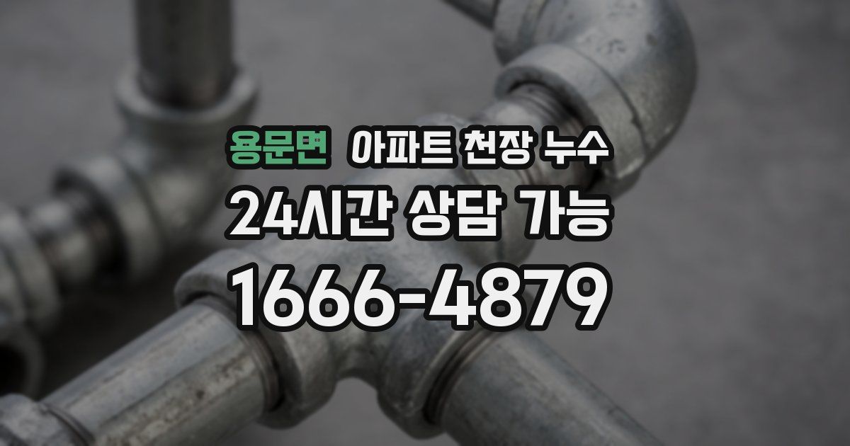 용문면 아파트 천장 누수