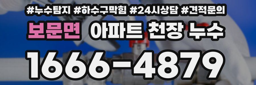 보문면 아파트 천장 누수