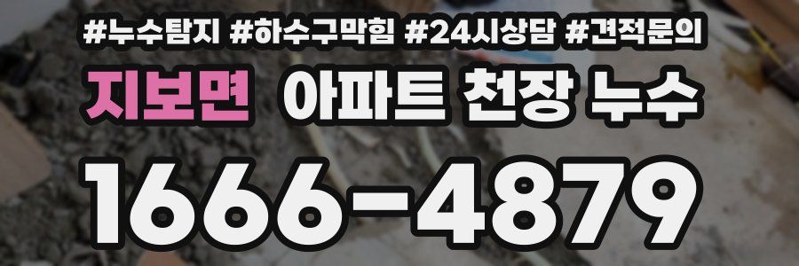 지보면 아파트 천장 누수