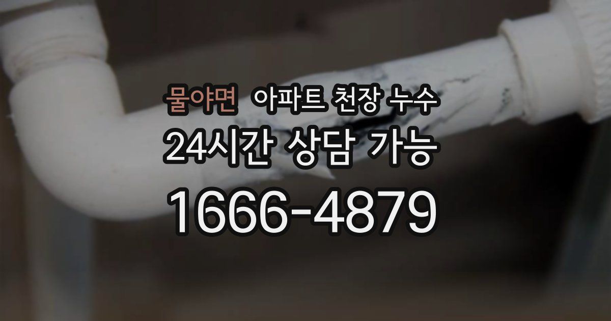 물야면 아파트 천장 누수