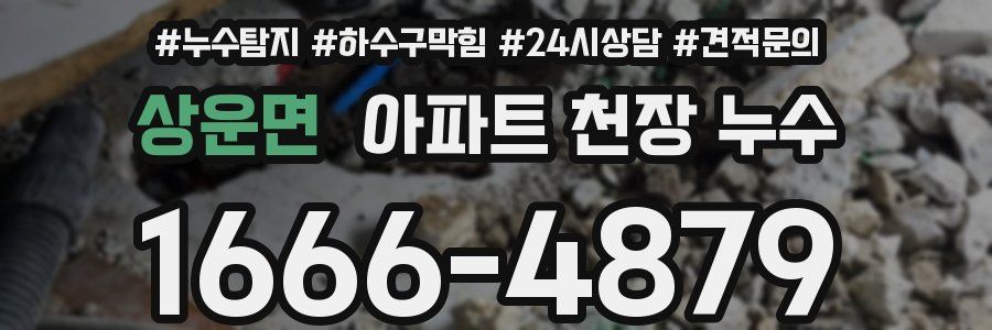 상운면 아파트 천장 누수