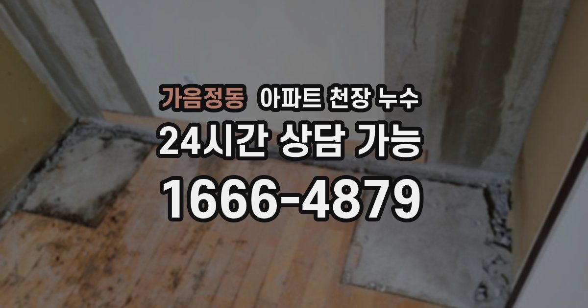 가음정동 아파트 천장 누수
