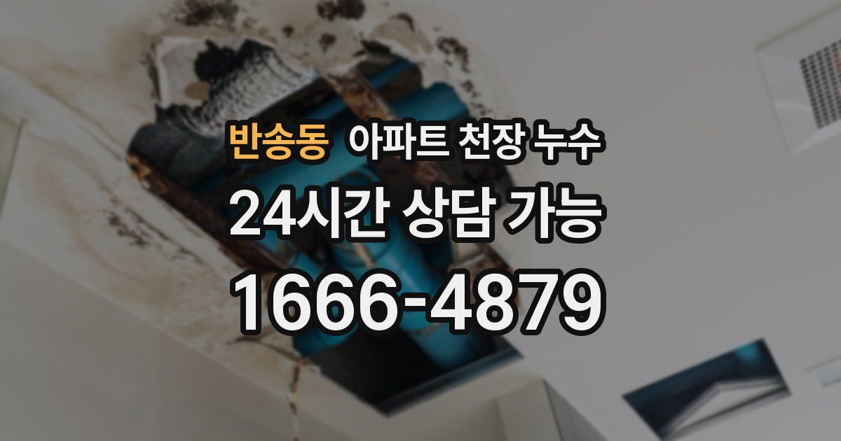 반송동 아파트 천장 누수