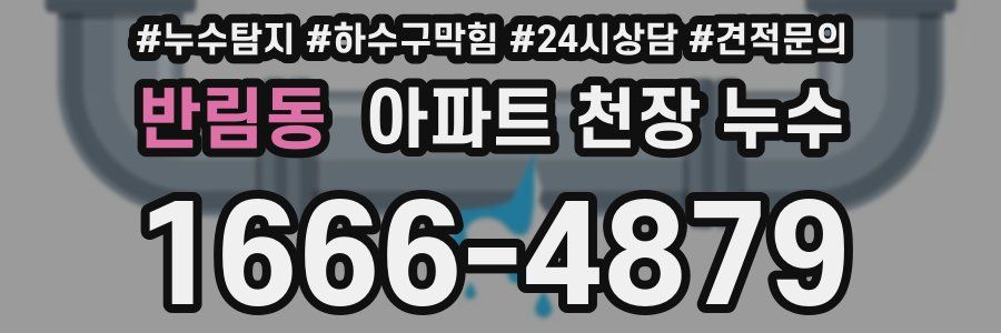 반림동 아파트 천장 누수