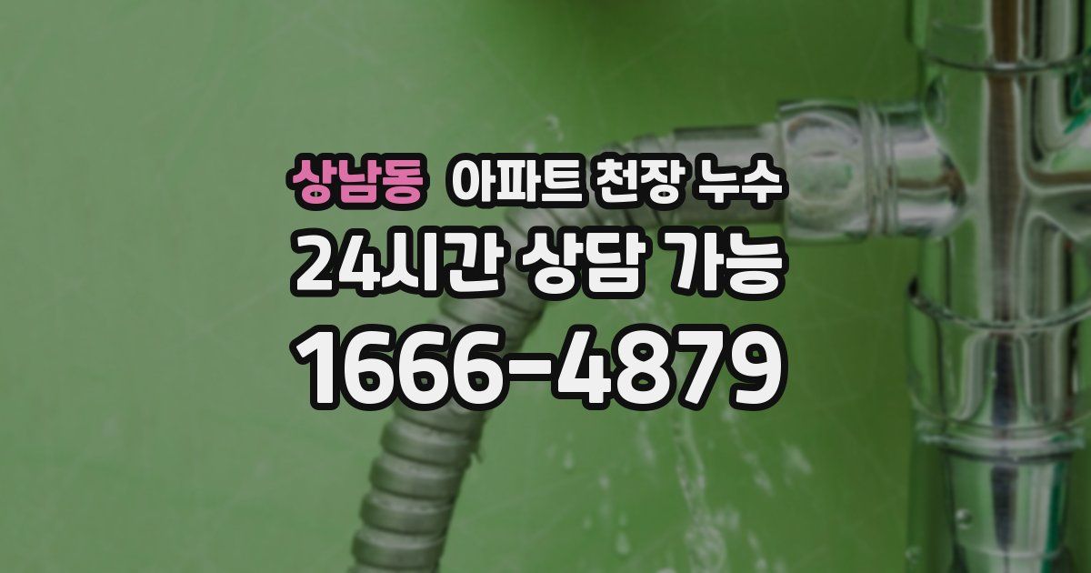 상남동 아파트 천장 누수