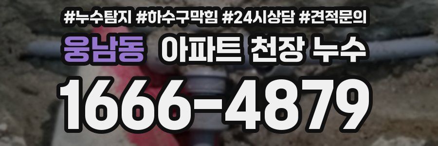 웅남동 아파트 천장 누수