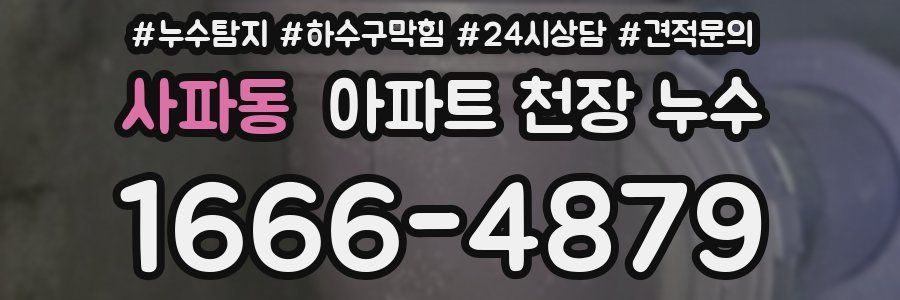 사파동 아파트 천장 누수
