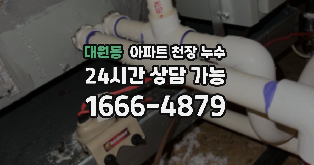 대원동 아파트 천장 누수