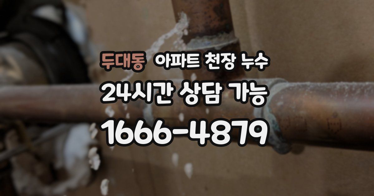 두대동 아파트 천장 누수