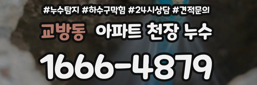 교방동 아파트 천장 누수