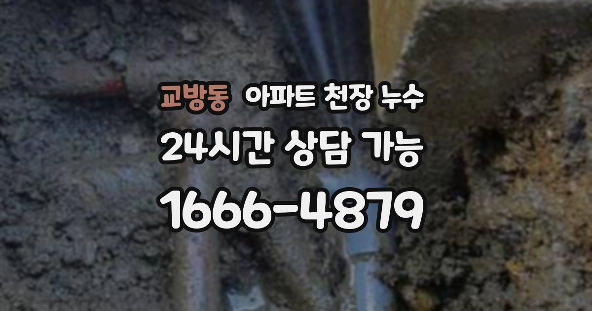 교방동 아파트 천장 누수