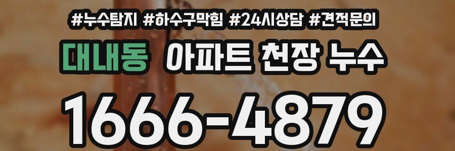 대내동 아파트 천장 누수