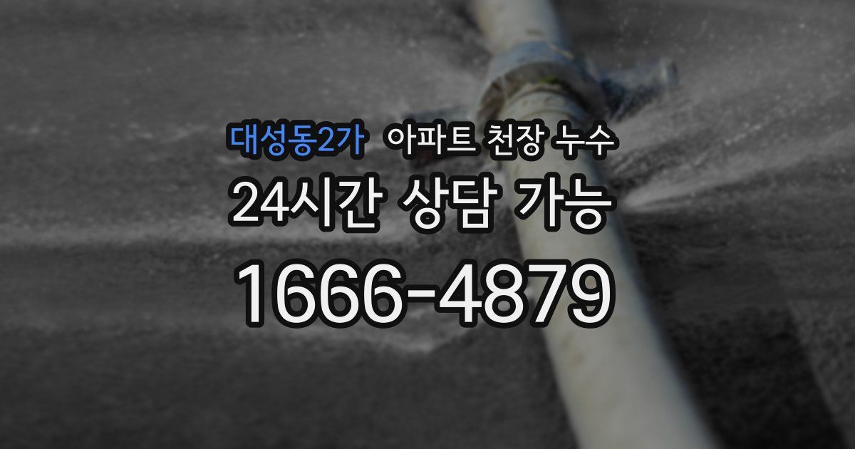 대성동2가 아파트 천장 누수