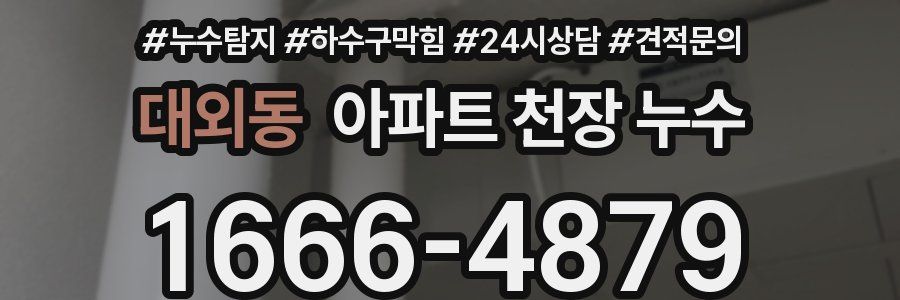 대외동 아파트 천장 누수