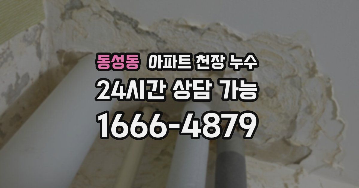 동성동 아파트 천장 누수