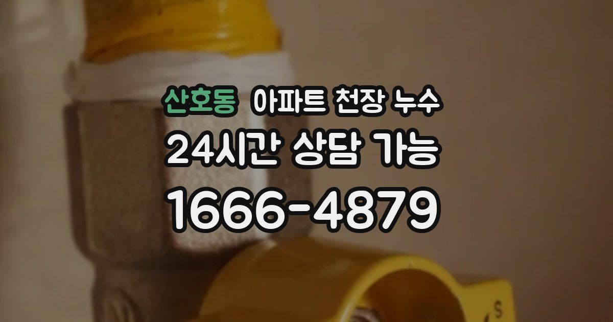 산호동 아파트 천장 누수