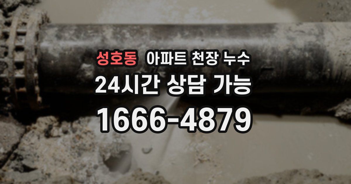 성호동 아파트 천장 누수