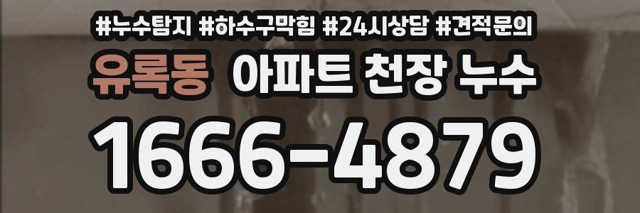 유록동 아파트 천장 누수