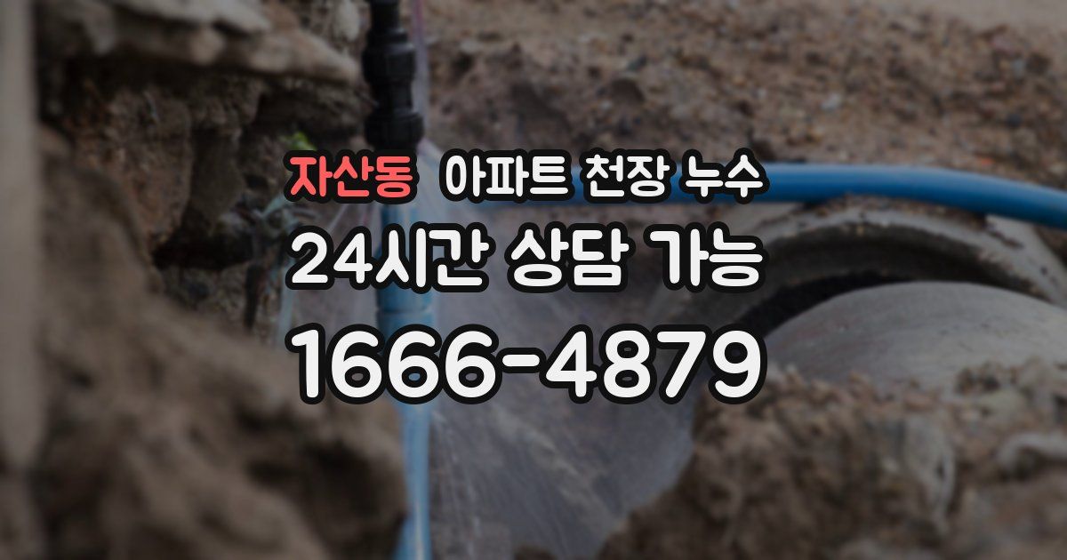 자산동 아파트 천장 누수