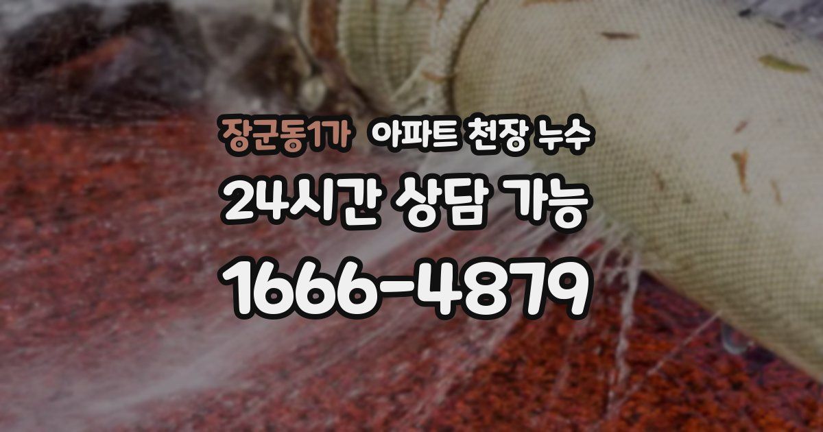 장군동1가 아파트 천장 누수