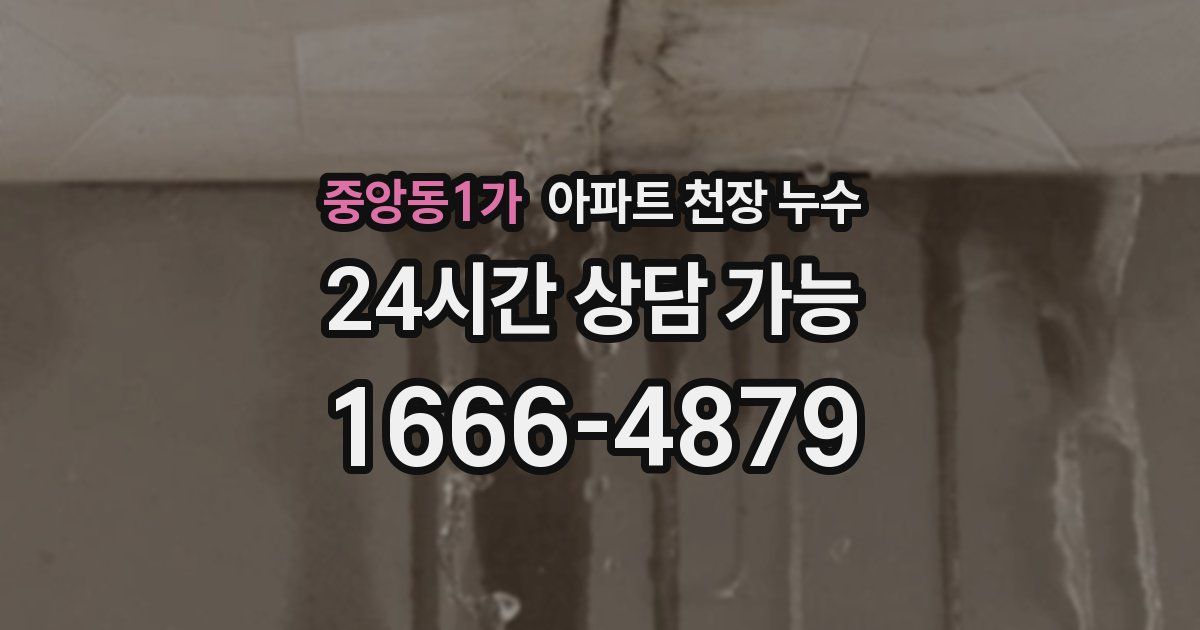 중앙동1가 아파트 천장 누수