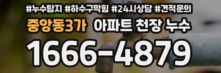 중앙동3가 아파트 천장 누수