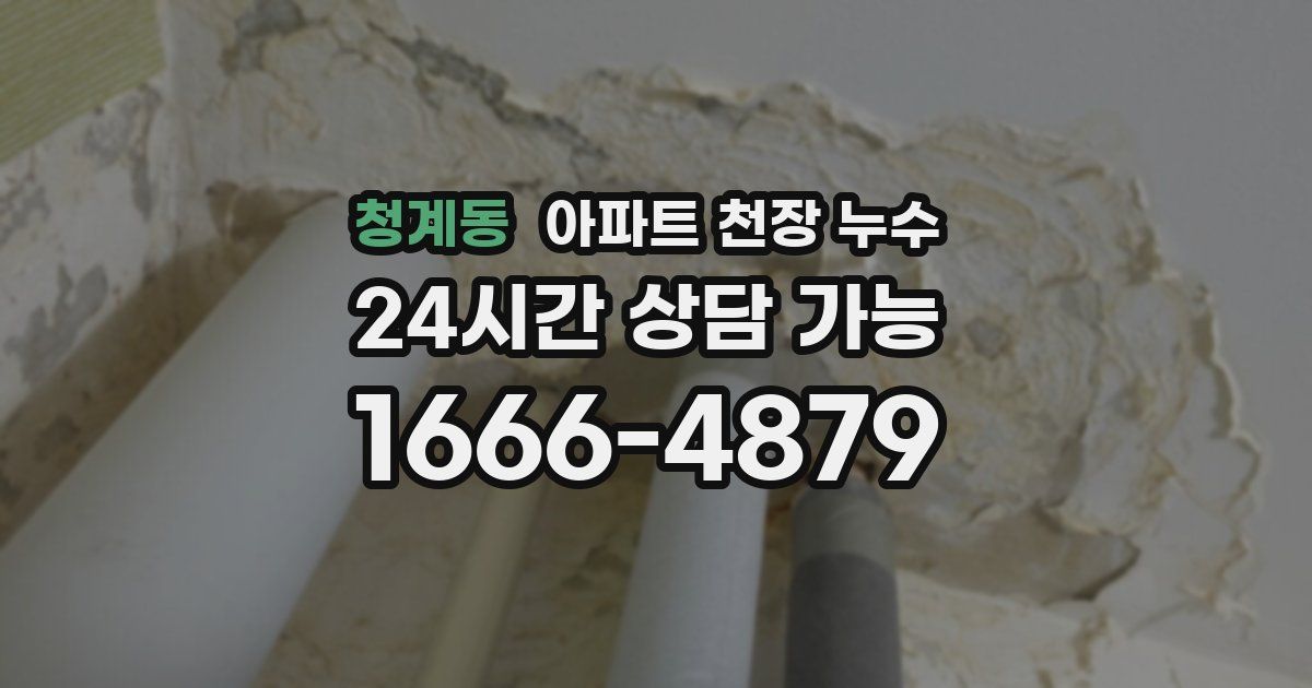 청계동 아파트 천장 누수