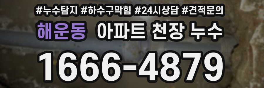 해운동 아파트 천장 누수