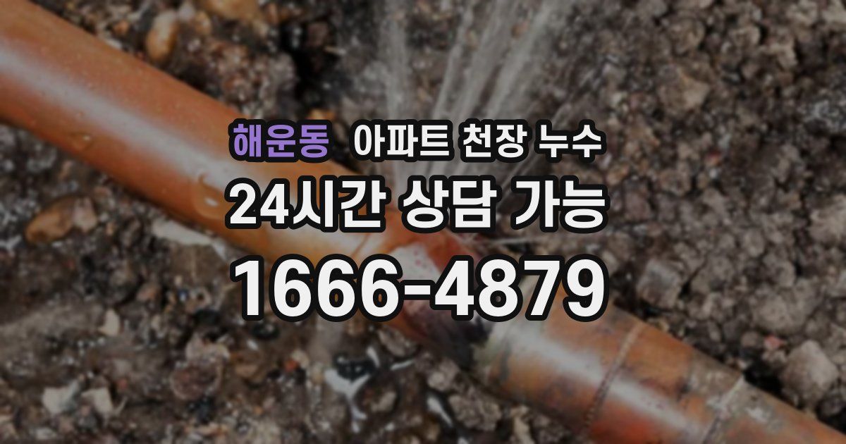 해운동 아파트 천장 누수