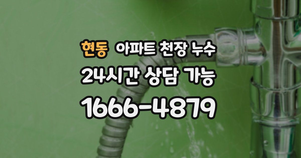 현동 아파트 천장 누수