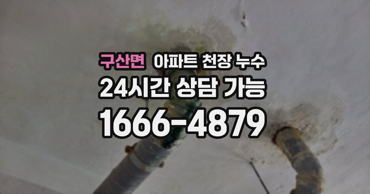 구산면 아파트 천장 누수