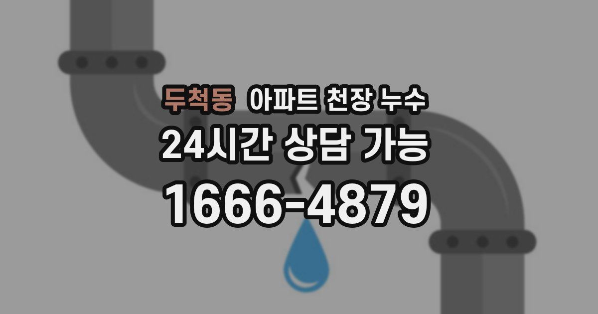 두척동 아파트 천장 누수