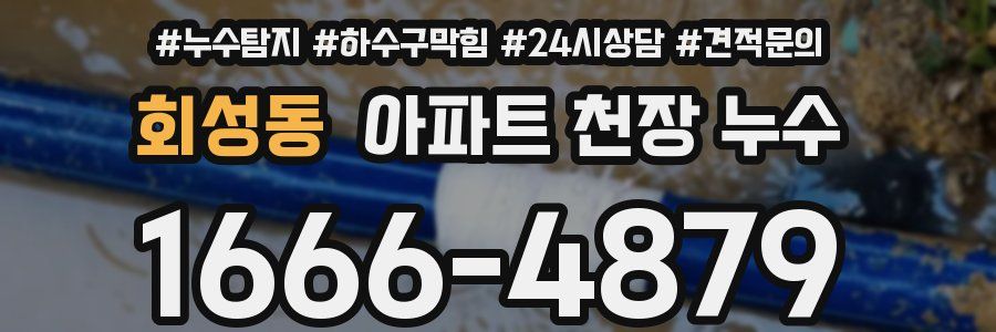 회성동 아파트 천장 누수