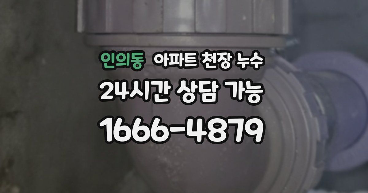 인의동 아파트 천장 누수