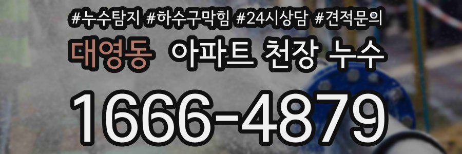 대영동 아파트 천장 누수