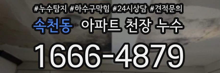 속천동 아파트 천장 누수