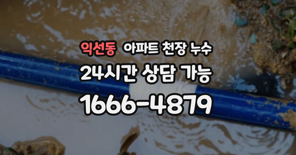 익선동 아파트 천장 누수