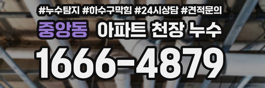 중앙동 아파트 천장 누수