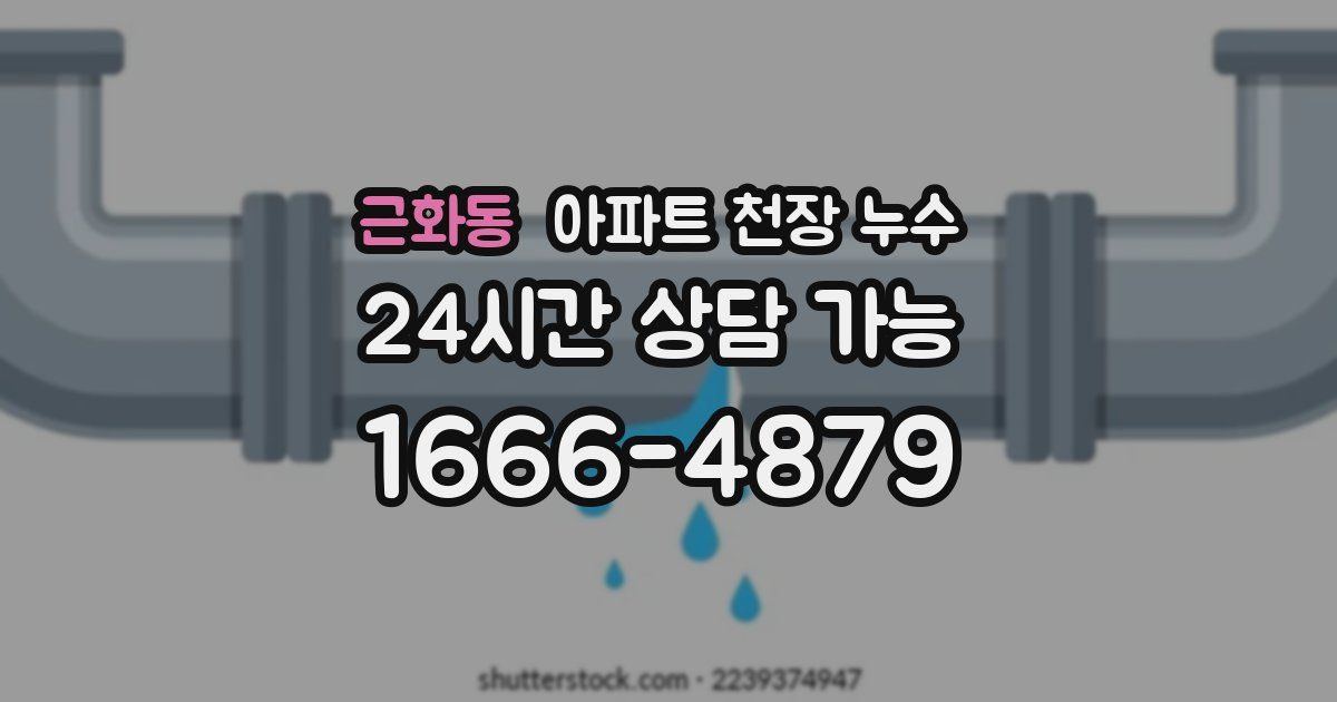 근화동 아파트 천장 누수