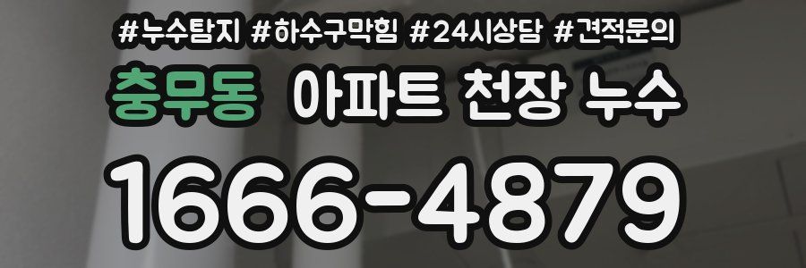 충무동 아파트 천장 누수