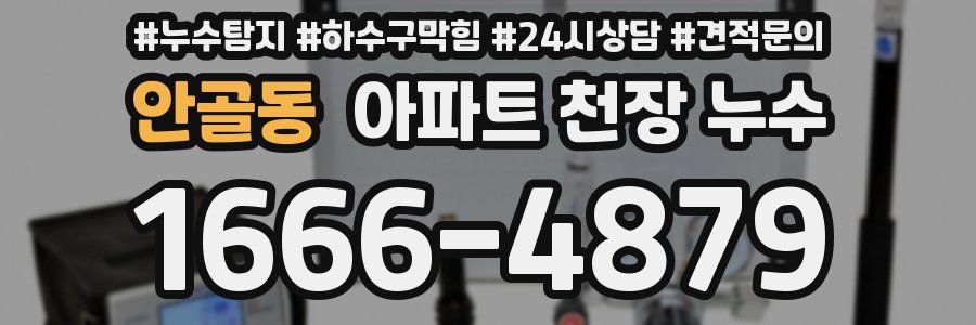 안골동 아파트 천장 누수